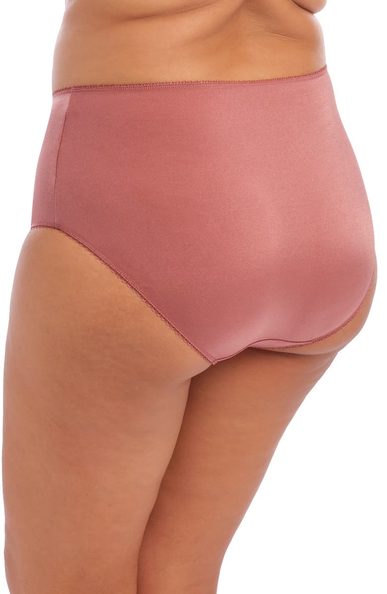 Elomi Cate Full Figure High Waist Briefs, Alternate, color, Rosewood