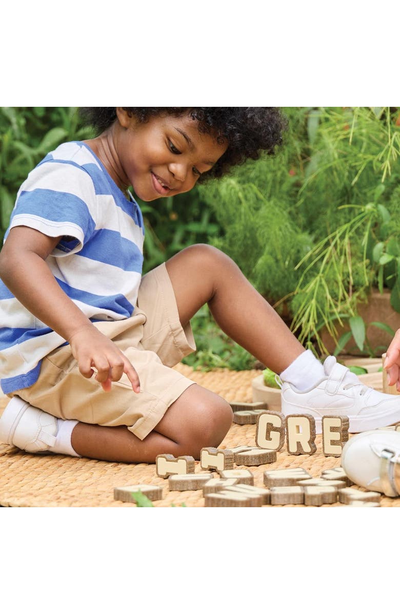 Kaplan Early Learning Company Bark Block Letters - 36 Pieces, Alternate, color, Multicolored