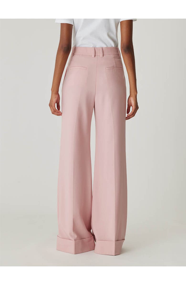 Rebecca Taylor Calvary Twill Wide Leg Trouser, Alternate, color, Calamine Pink