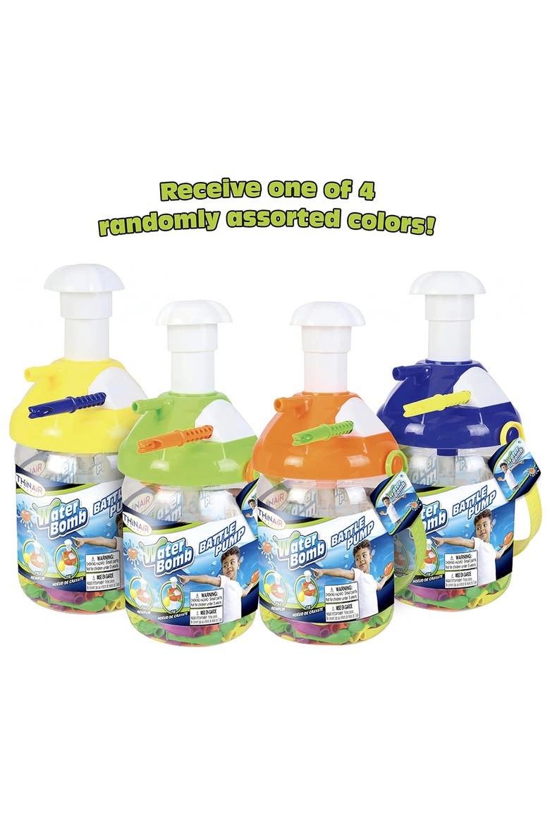 Water Bomb Battle Pump, 300 Balloons and Inflator with Tying Tool, Alternate, color, Multicolored