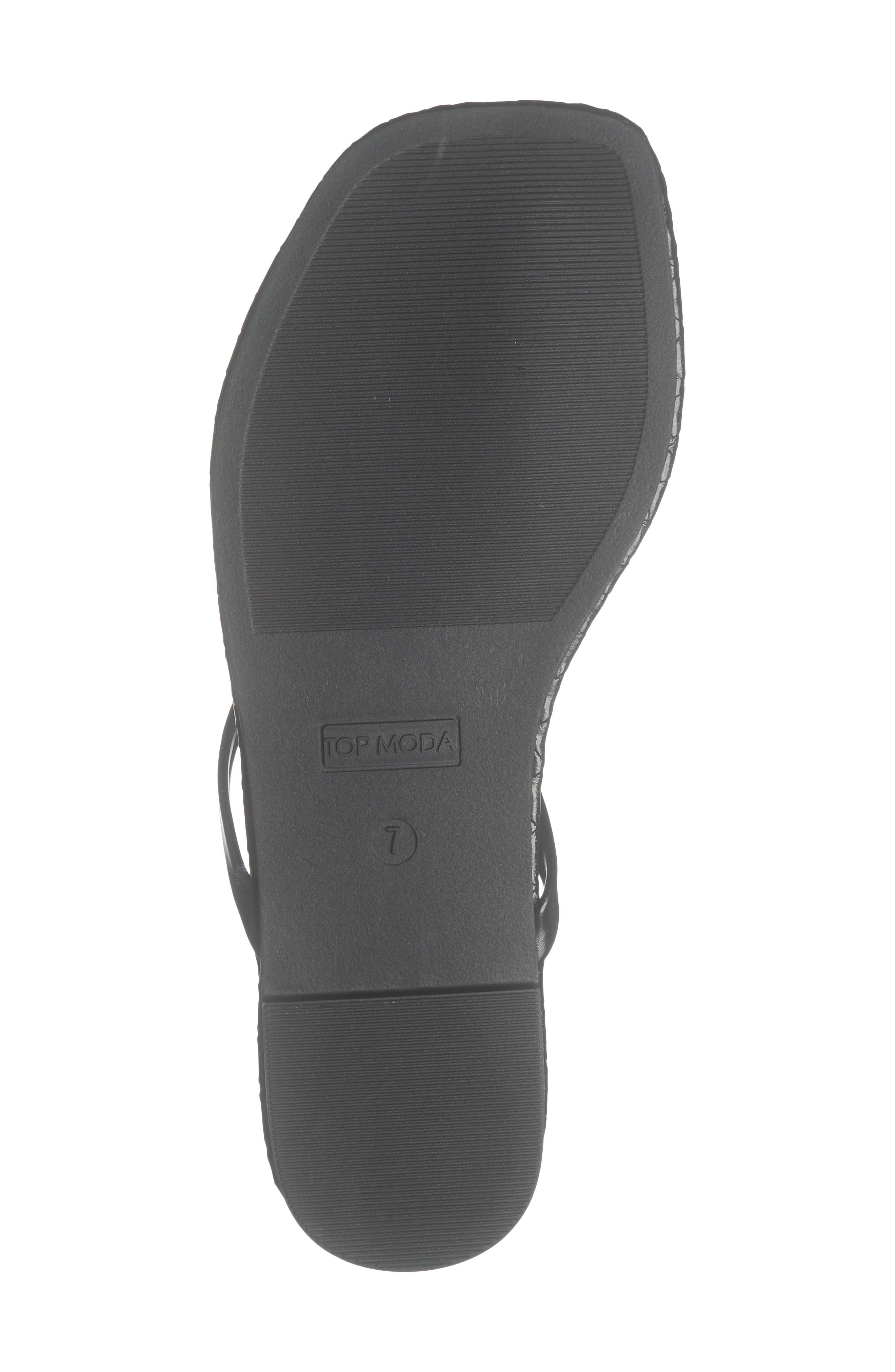 TOP MODA Priscilla Flip Flop, Alternate, color, Black Pu