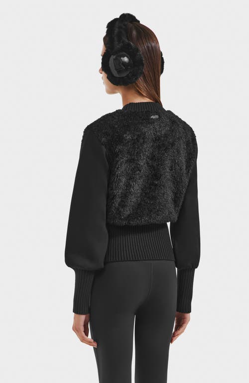 Rudsak Florence Plush Crewneck Sweater In Black