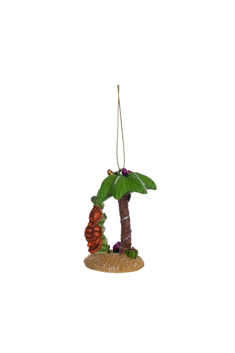 Palm With Sea Turtle Tree Ornament, Alternate, color, Green