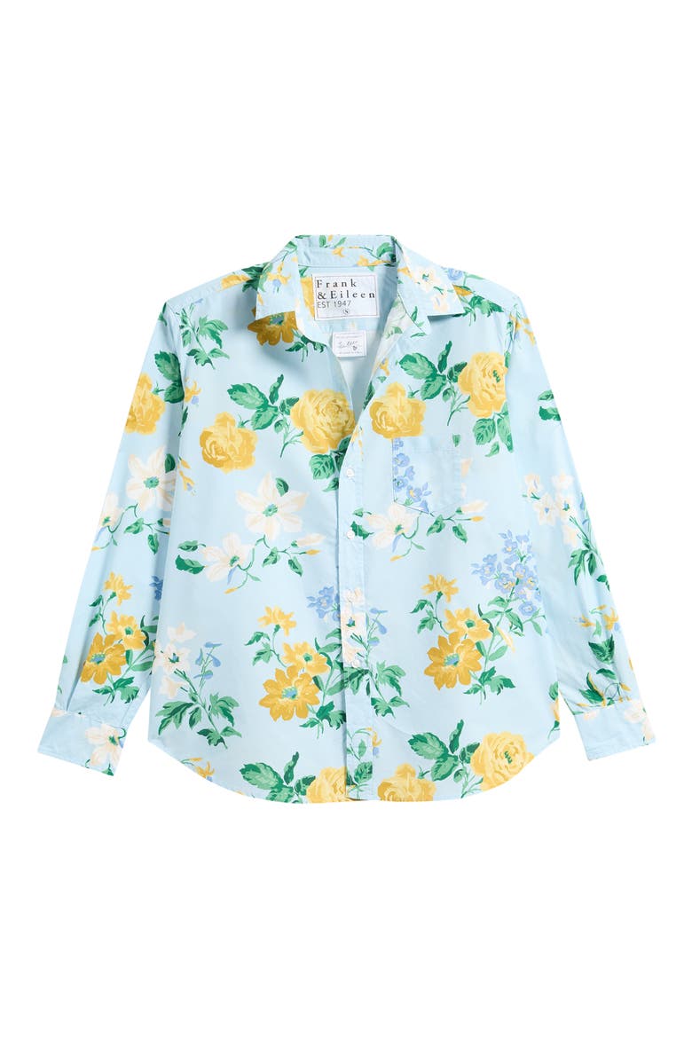 Eileen Relaxed Button-Up Shirt, Alternate, color, BLUE FLORAL