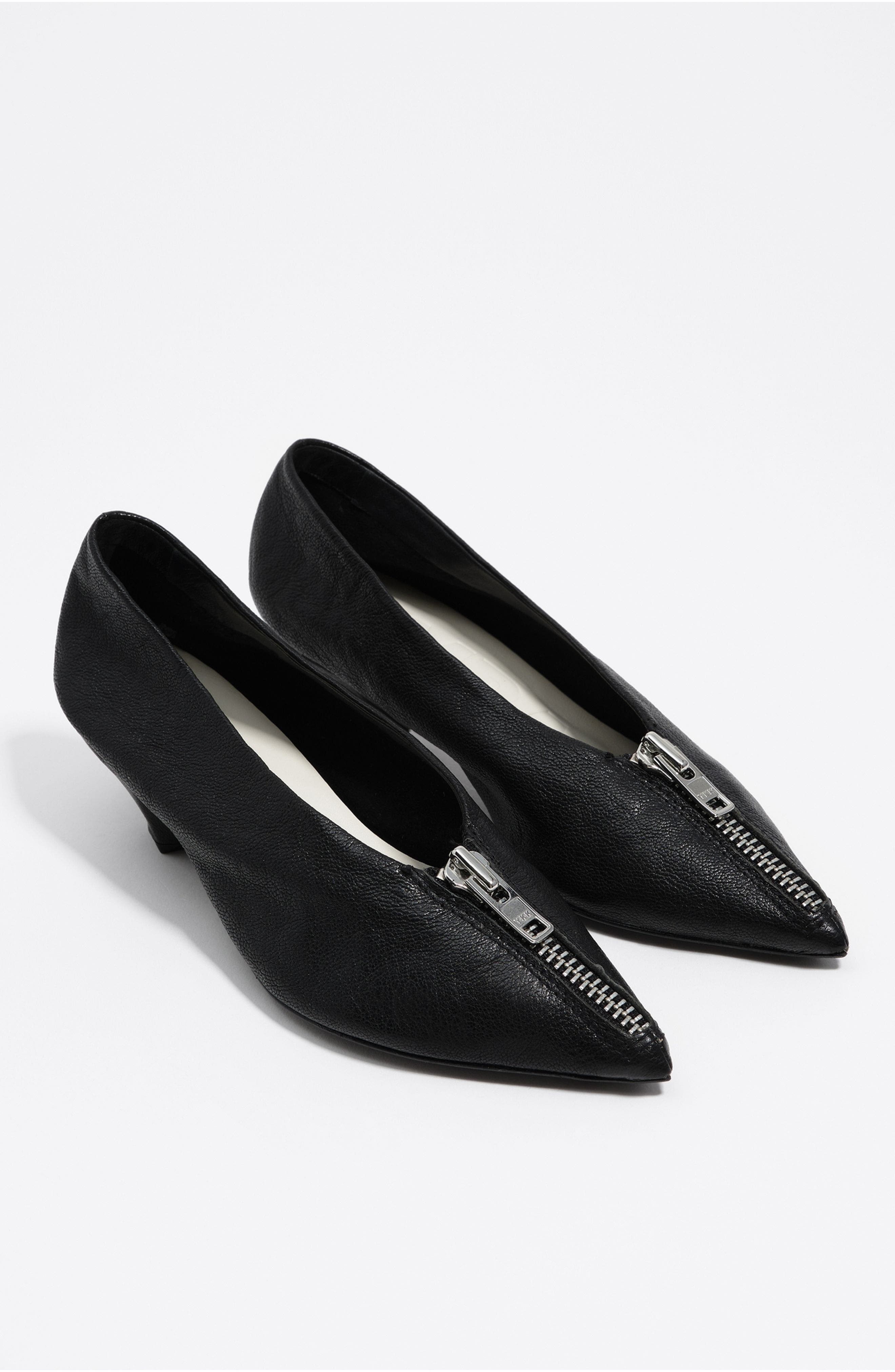 Bimba y Lola Leather Mid-Heel Pump, Alternate, color, 