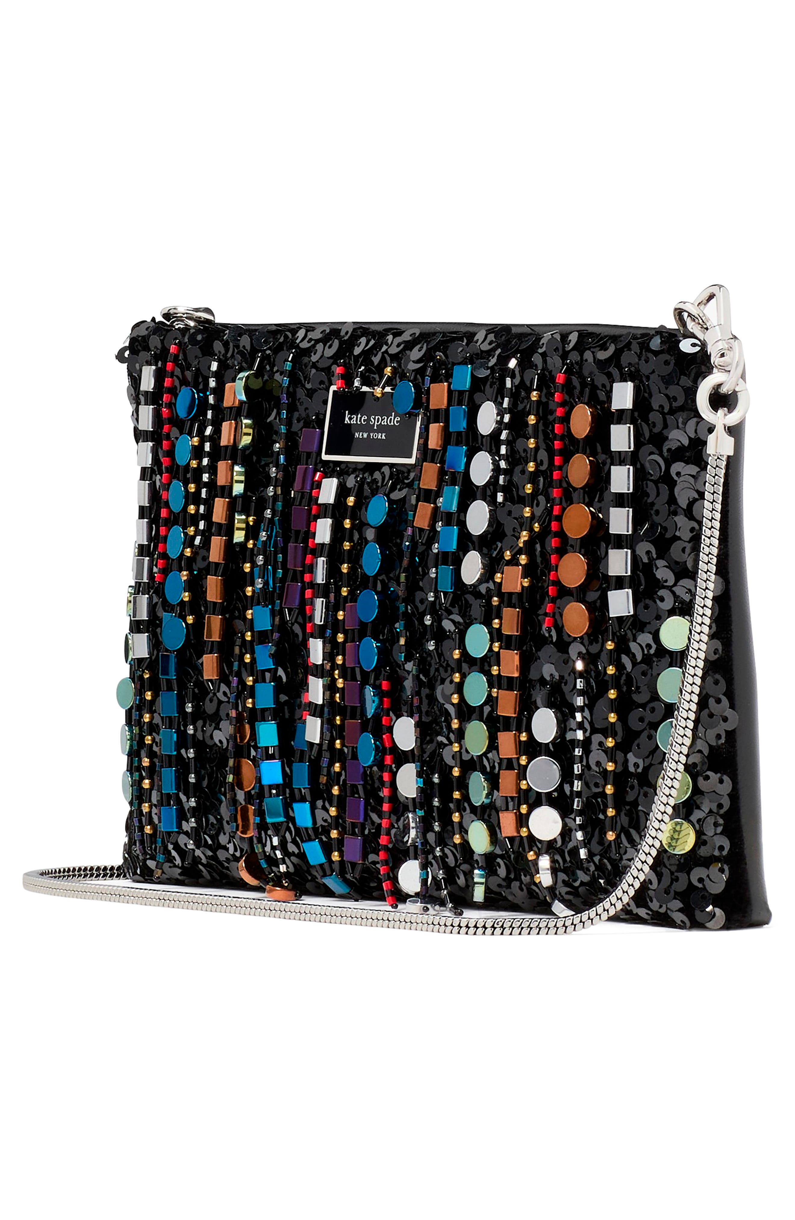 nova fringe embellished clutch, Alternate, color, MULTI