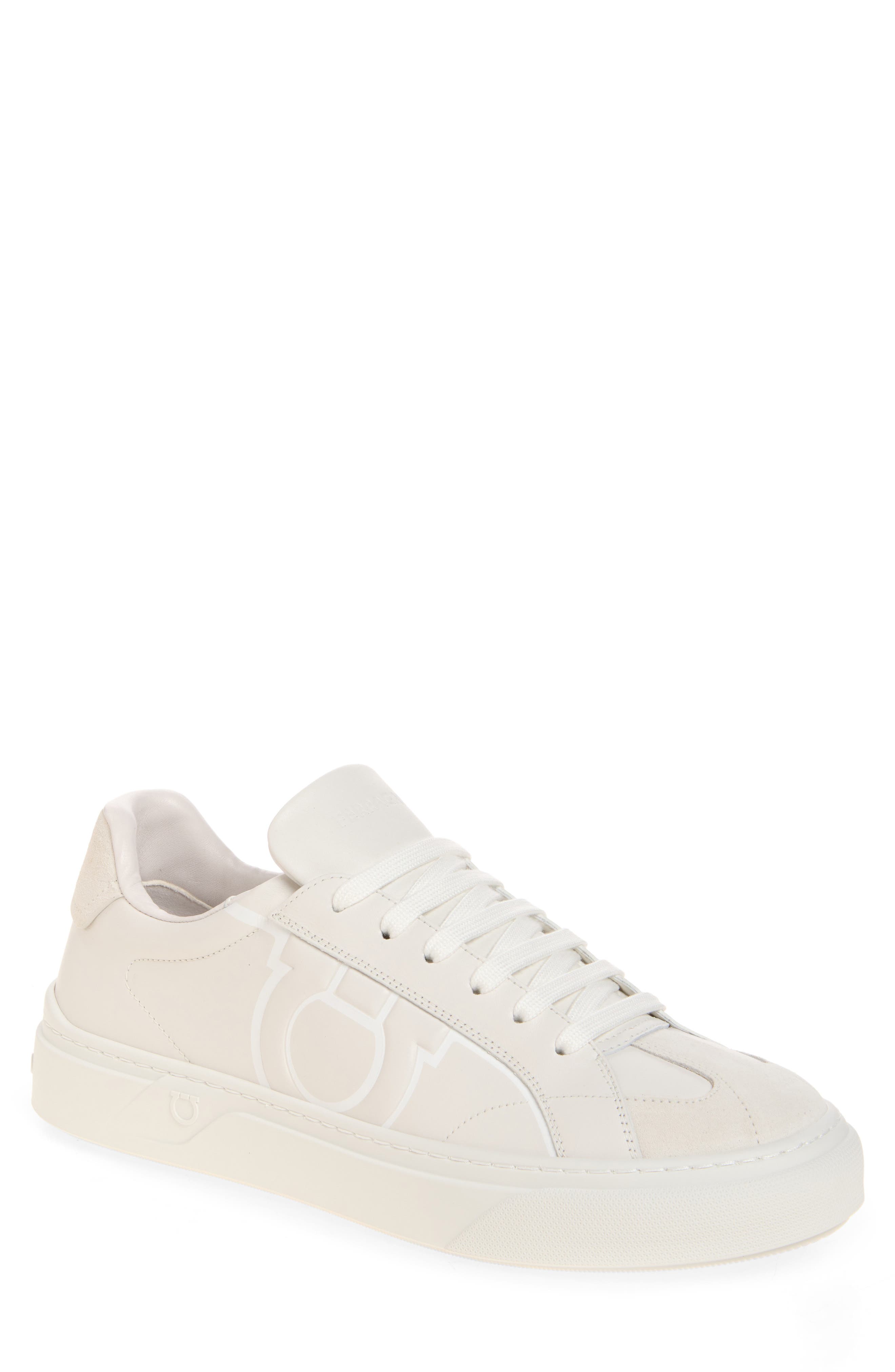 Thor Gancio Embossed Low Top Sneaker, Main, color, BIANCO 511 BIANCO OTTICO