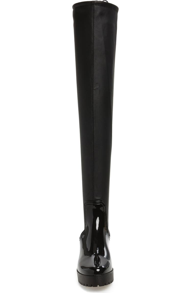 Jeffrey Campbell Cloudy Over the Knee Rain Boot, Alternate, color,