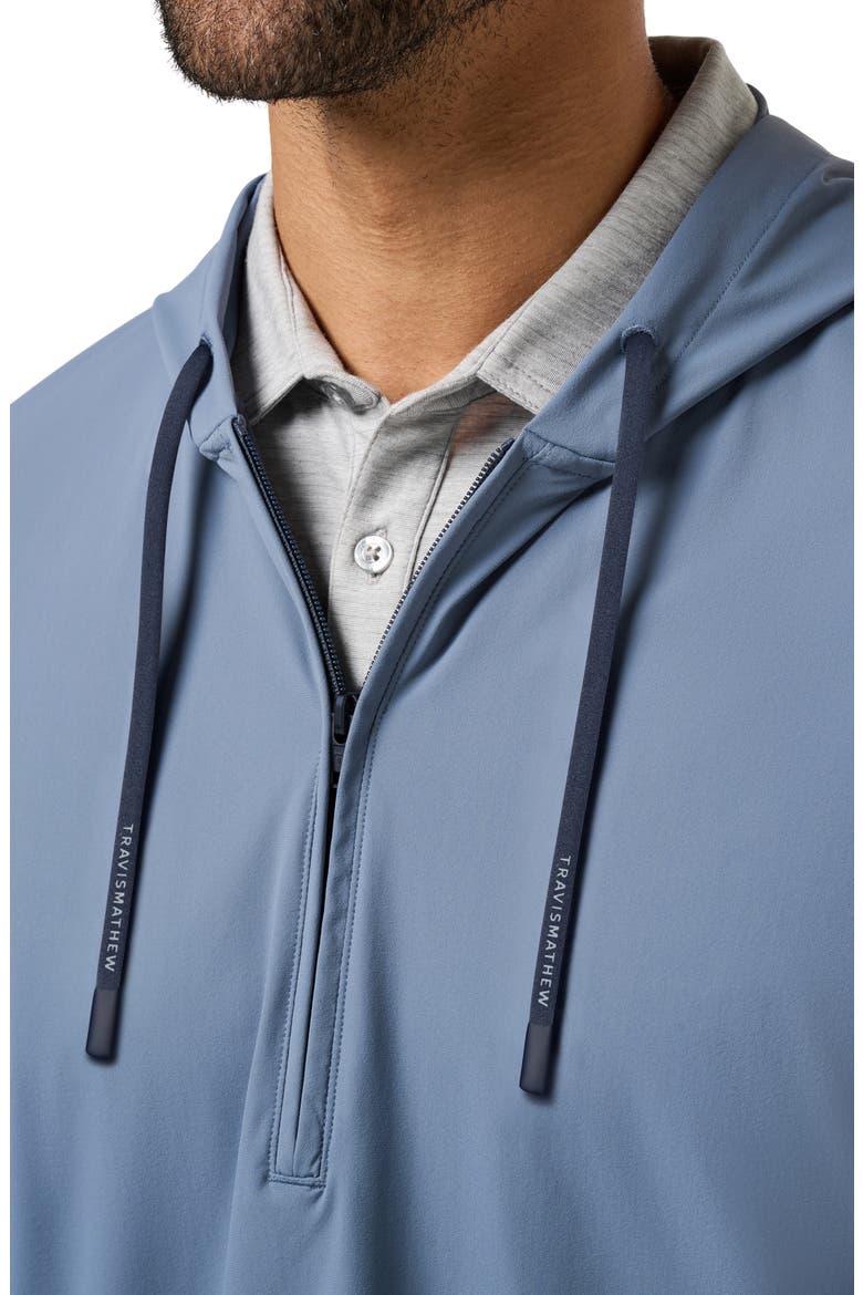 Hero Hour Performance Half Zip Hoodie, Alternate, color, BERING SEA