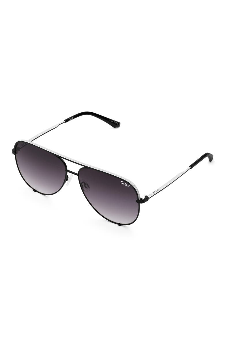 High Key Rivet 60mm Aviator Sunglasses, Alternate, color, BLACK/ SMOKE