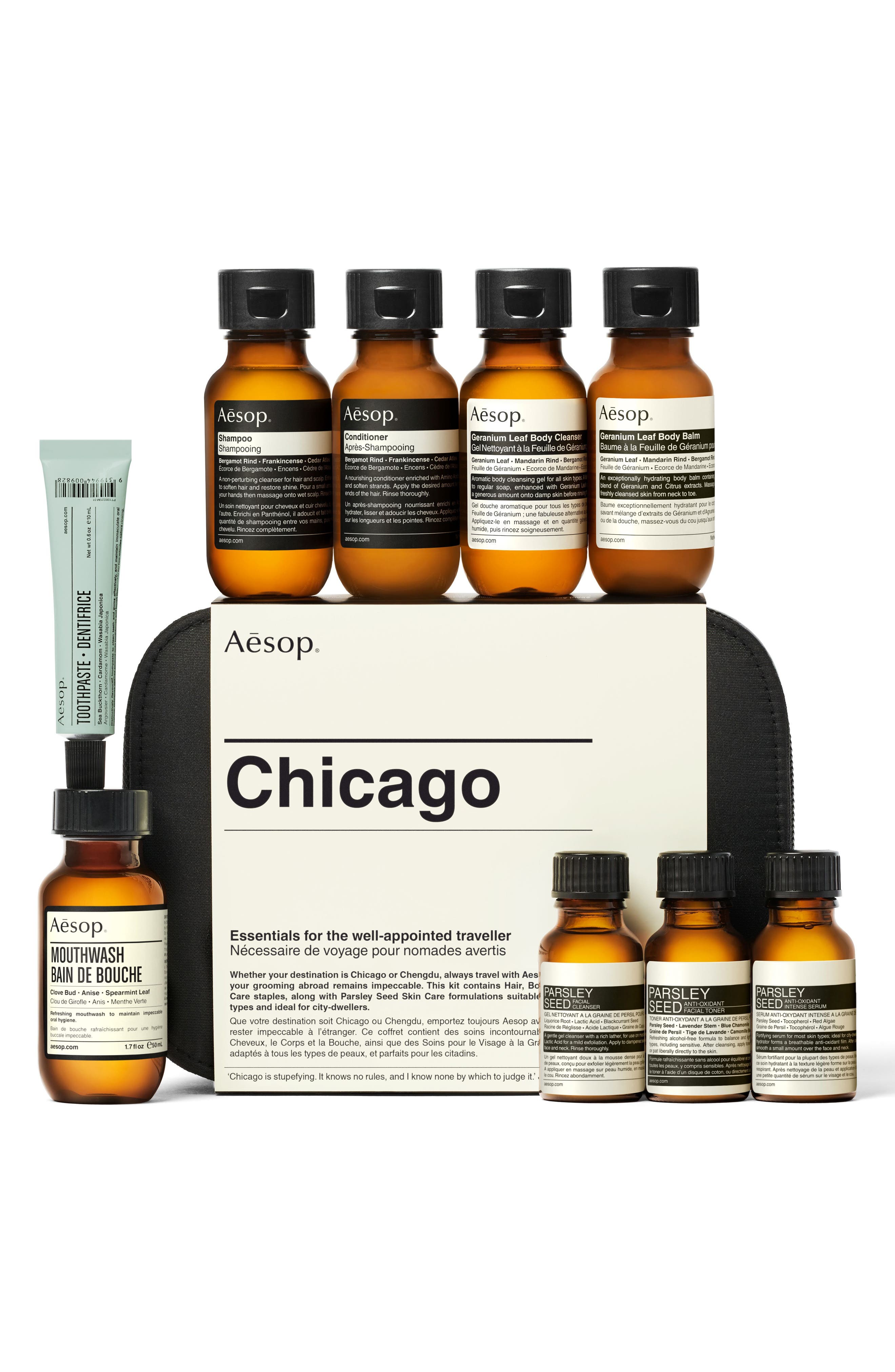 Aesop Chicago Body, Hair & Oral Care Travel Set | Nordstrom