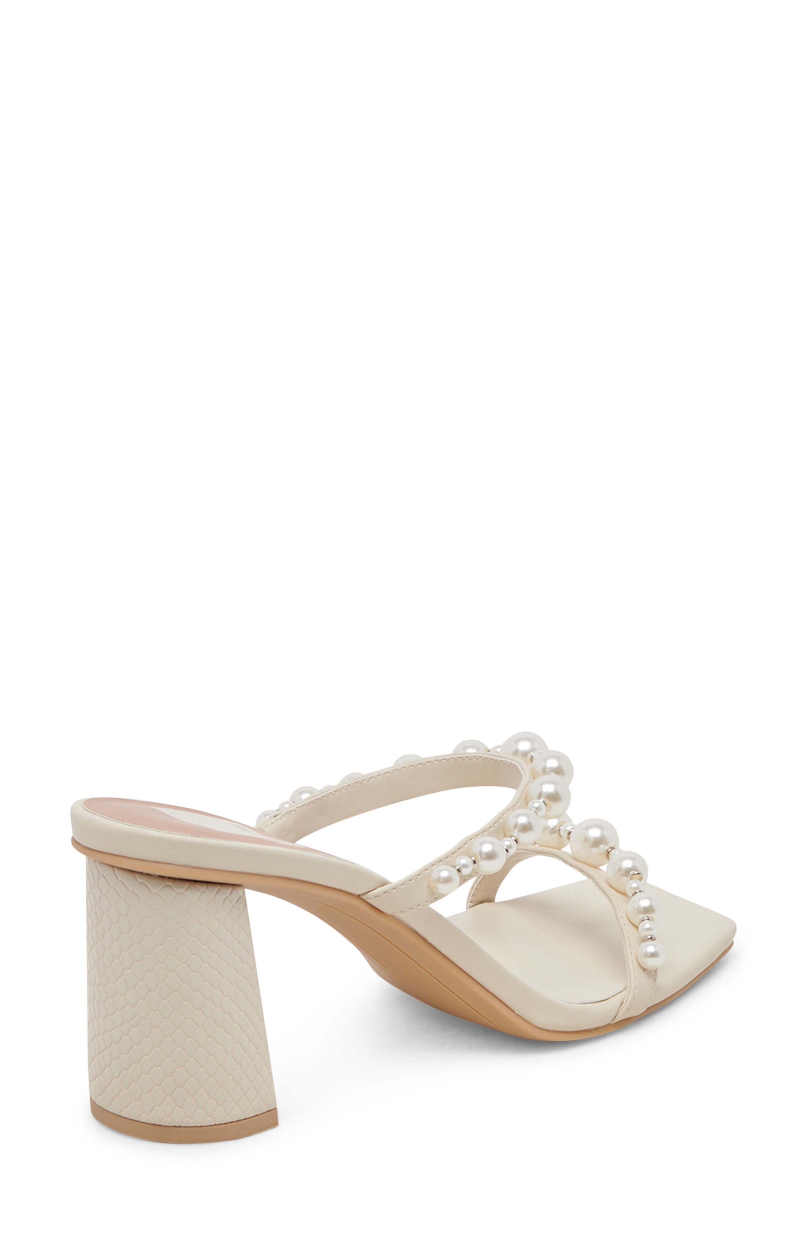 Dolce Vita Perna Imitation Pearl Slide Sandal, Alternate, color, Ivory Pearls