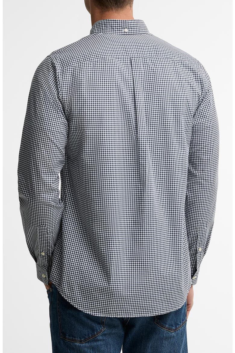 Harbourwall Tailored Gingham Button-Down Shirt, Alternate, color, NAVY