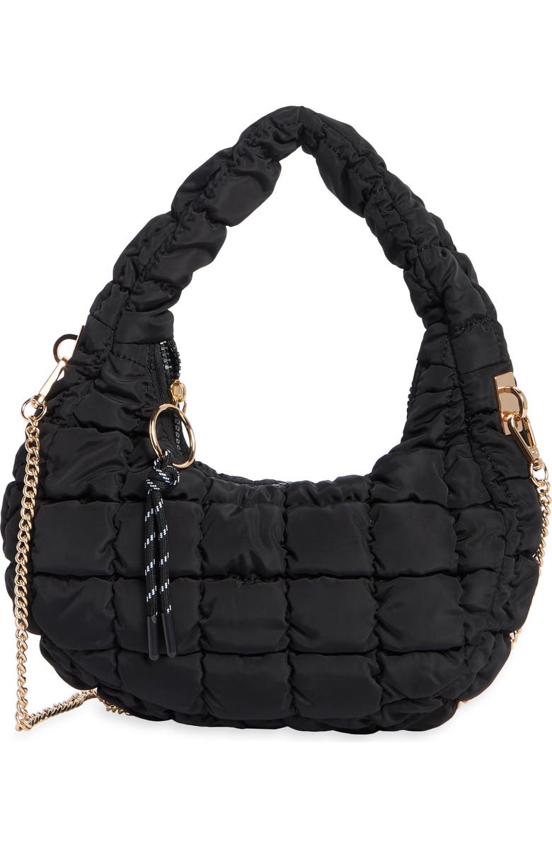 URBAN EXPRESSIONS HANDBAGS Small Nylon Hobo Bag, Main, color, Black