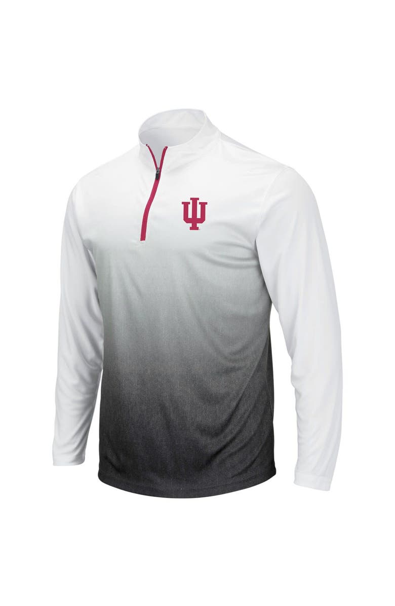 COLOSSEUM Men's Colosseum Gray Indiana Hoosiers Magic Team Logo Quarter-Zip Jacket, Main, color, 