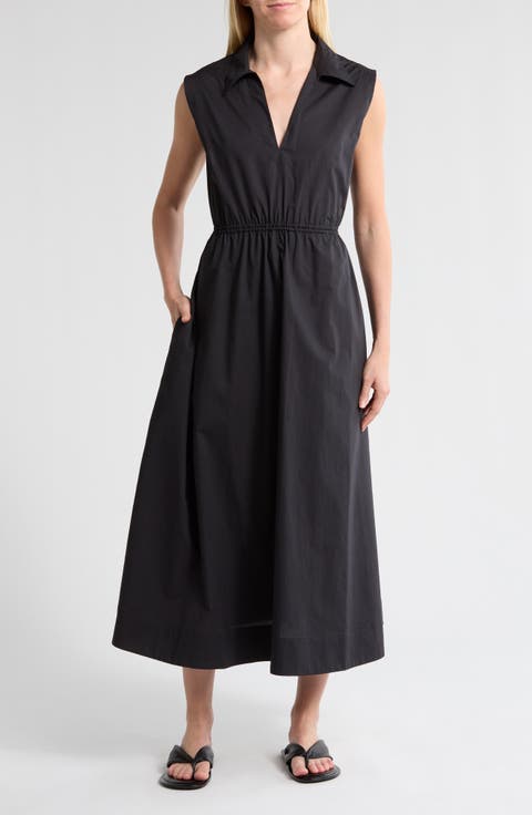 Joan Sleeveless Poplin A-Line Dress