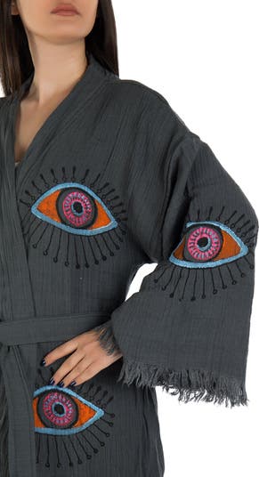 Aria Evil Eye Handmade Cotton Kimono