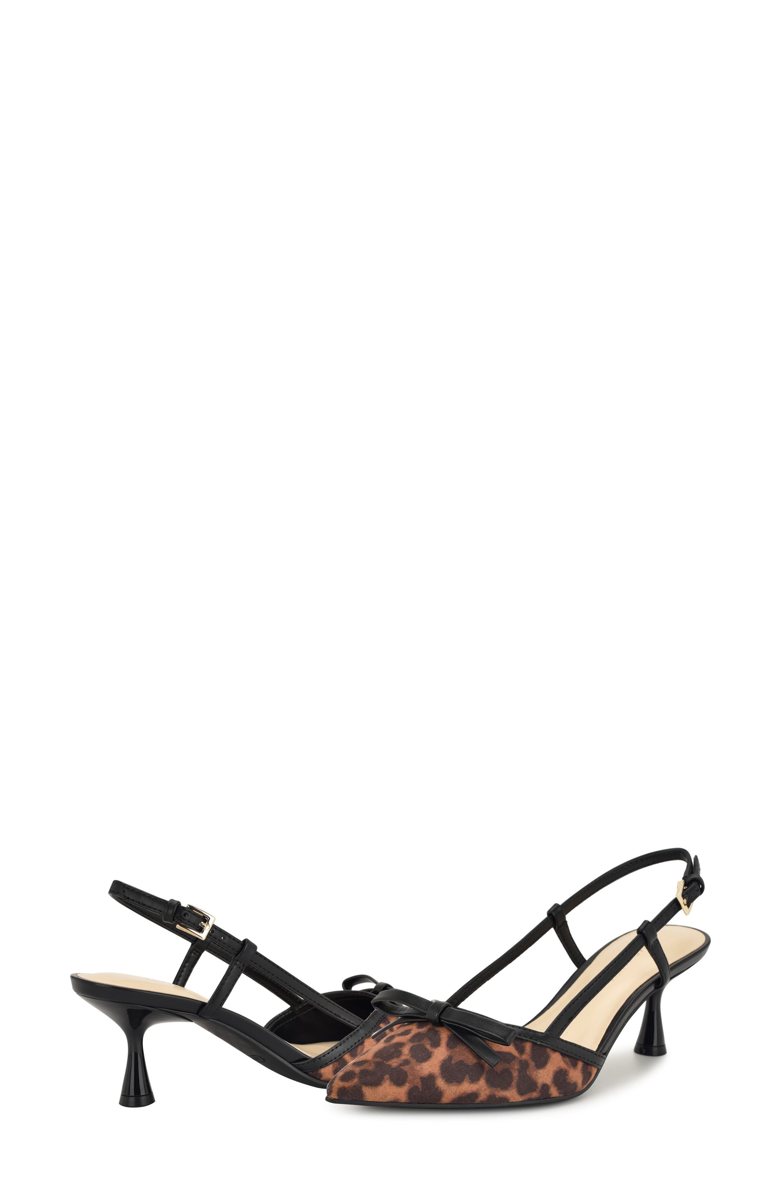 Nine West Reissa Slingback Pointed Toe Pump, Alternate, color, Dark Natural