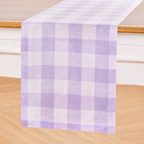 Linen Table Runner - Buffalo Check