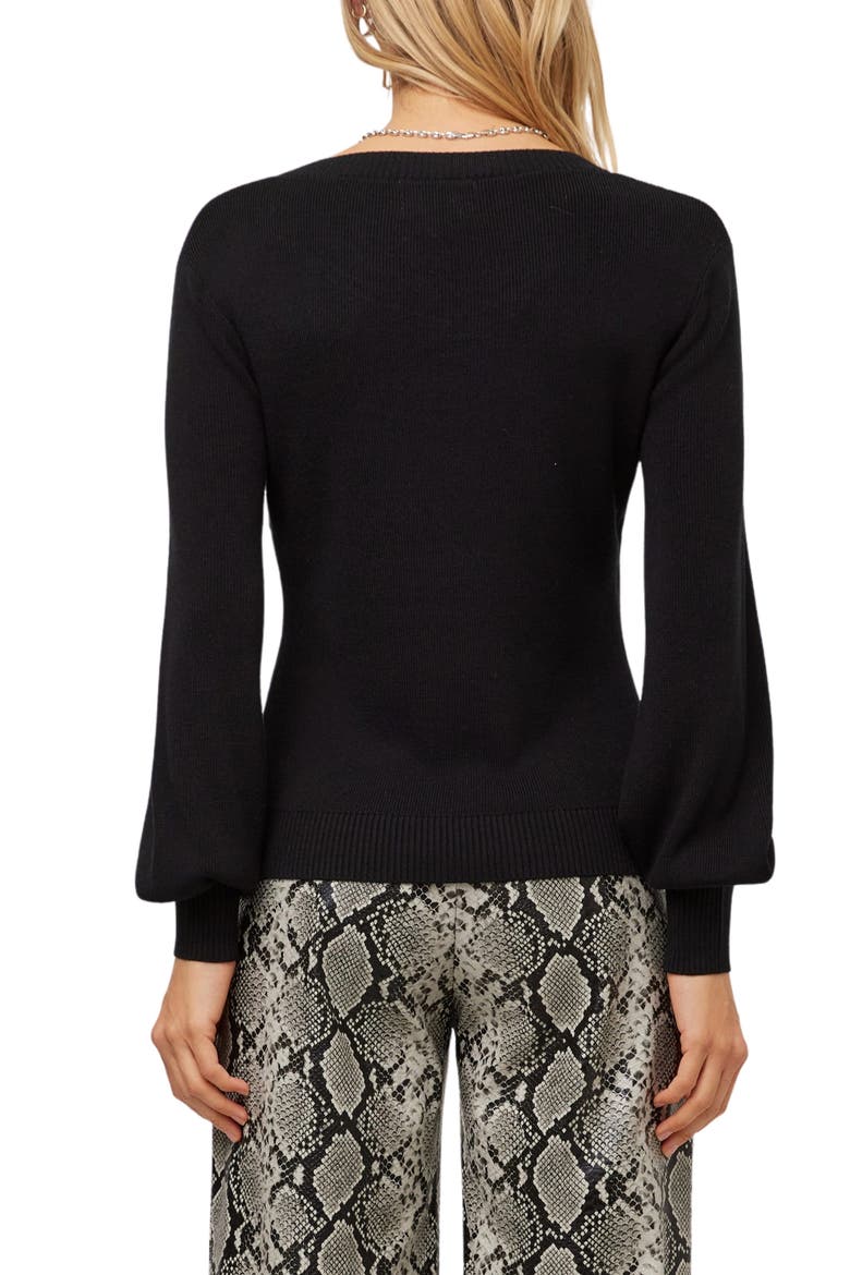 Amelia Bolero Shrug Sweater, Alternate, color, BLACK