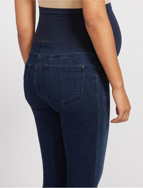 Motherhood Maternity Plus Super Stretch Secret Fit Over The Belly Skinny Ankle Jeans In Dark Wash