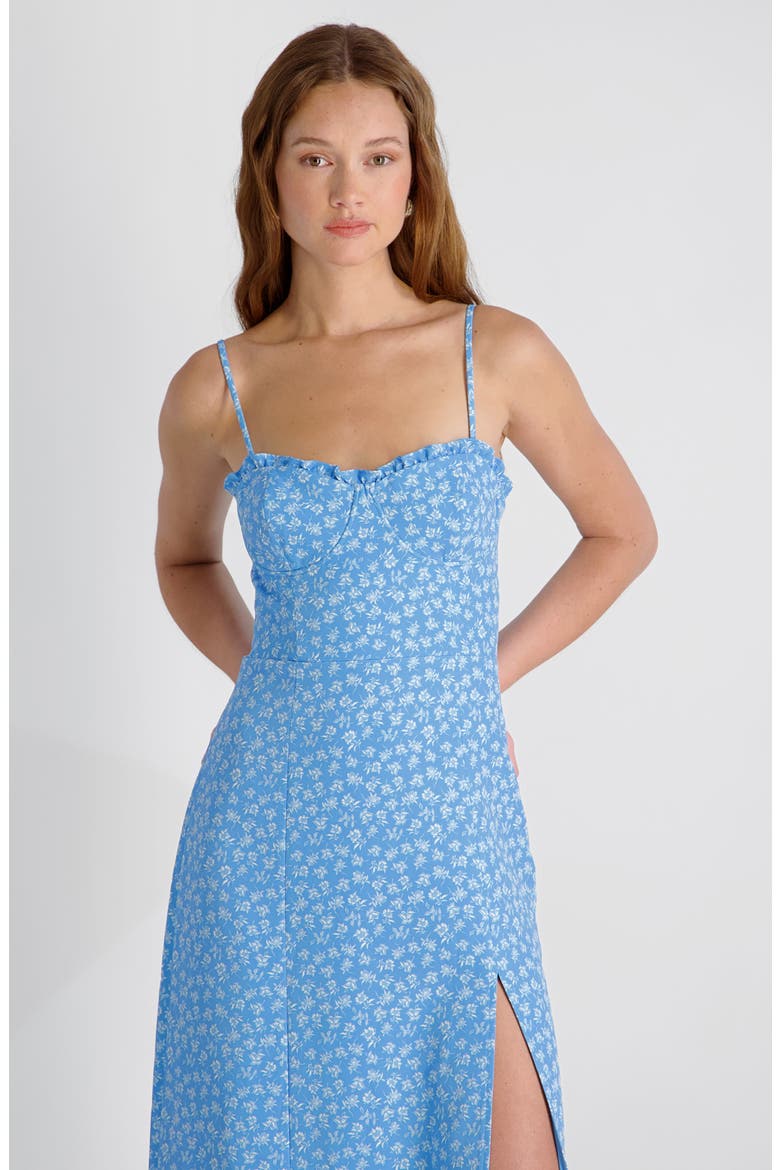 french connection blue floral dress French Connection Womens Elao Summer Short Mini Dress Blue 2