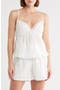 Embroidered Tie Back Tank Top