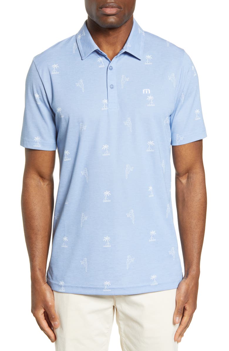 TravisMathew Loose Screws Palm & Parrot Polo, Main, color,