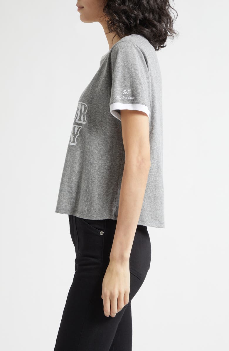 Cinq à Sept Hello Bonjour Howdy Graphic T-Shirt, Alternate, color, Charcoal Heather Grey/ Multi