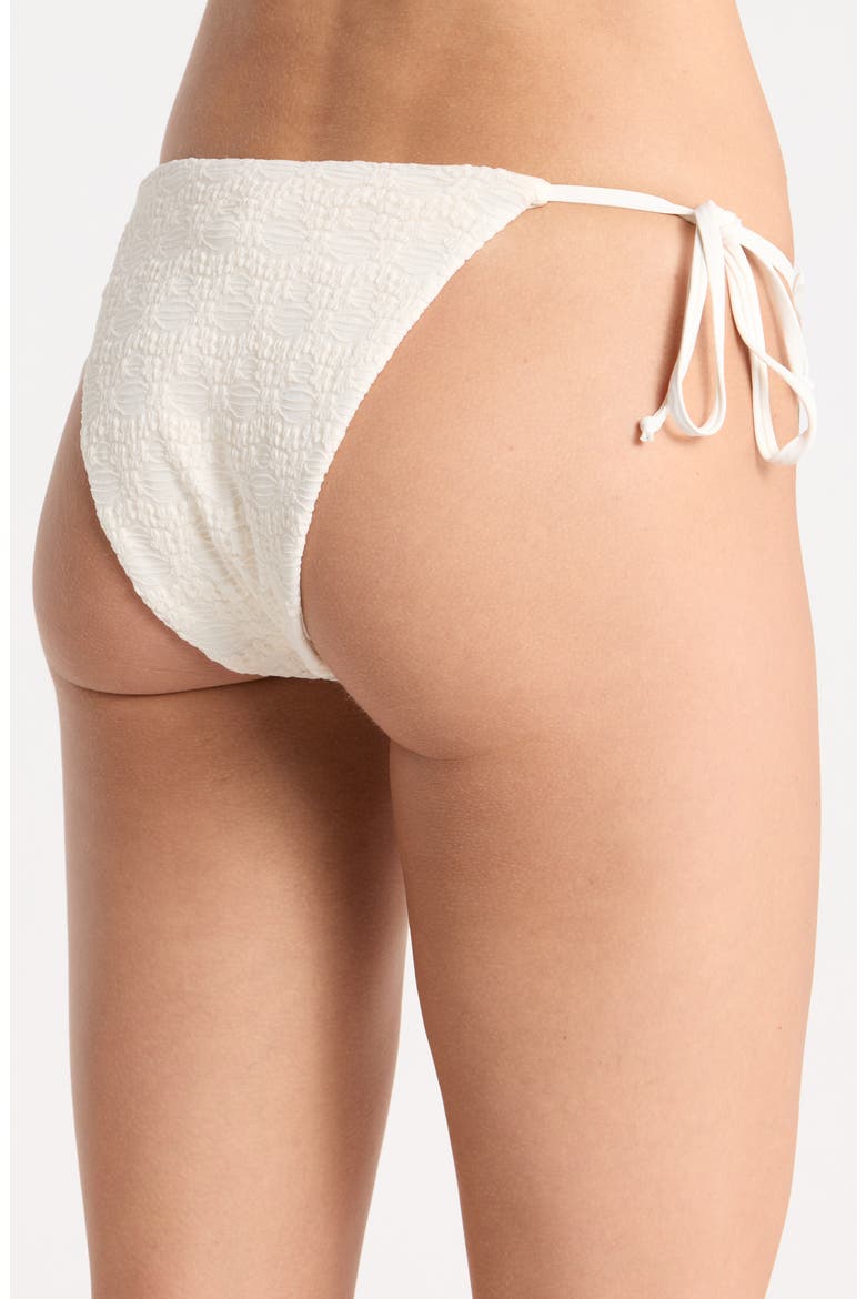 Mia Side Tie Bikini Bottoms, Alternate, color, CLOUD DANCER