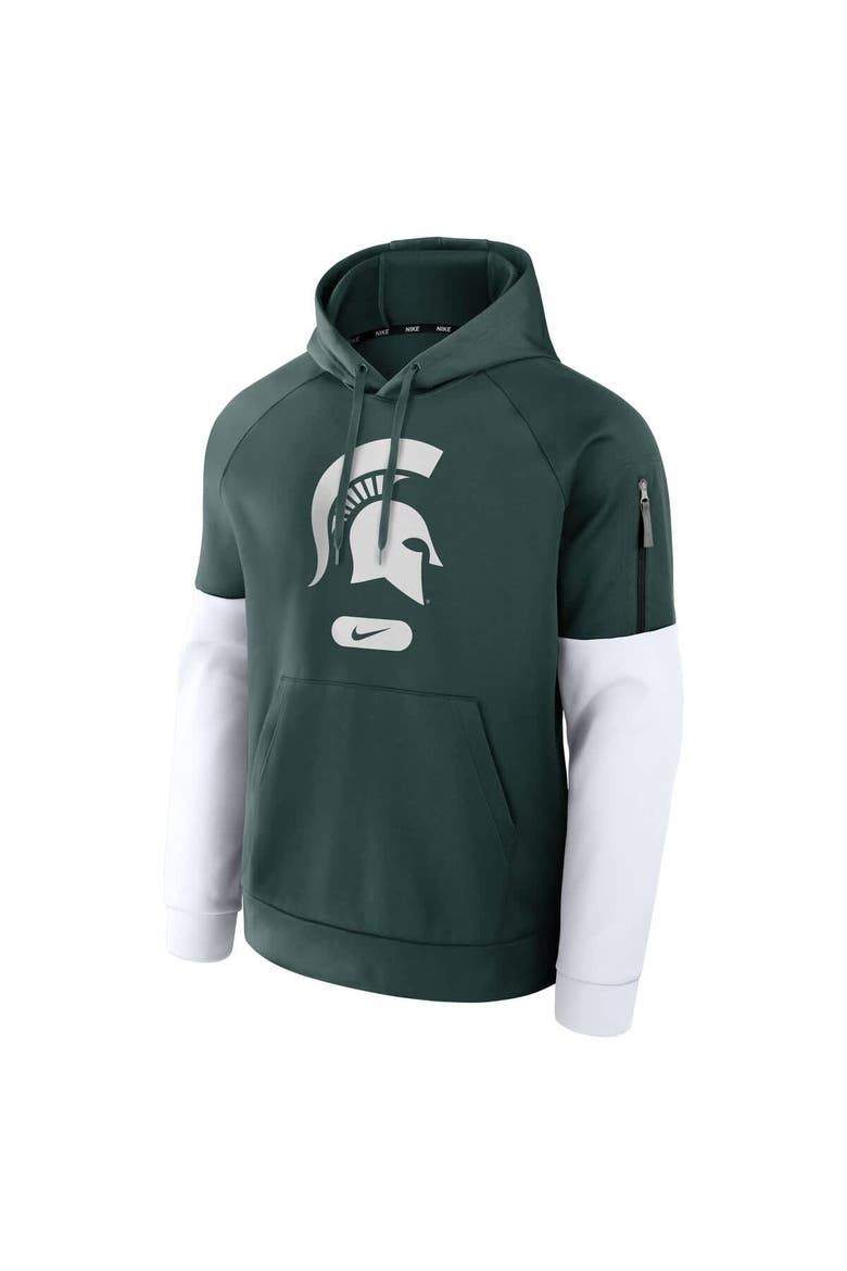 Men's Nike Green Michigan State Spartans Fitness Performance Pullover Hoodie, Alternate, color, Green
