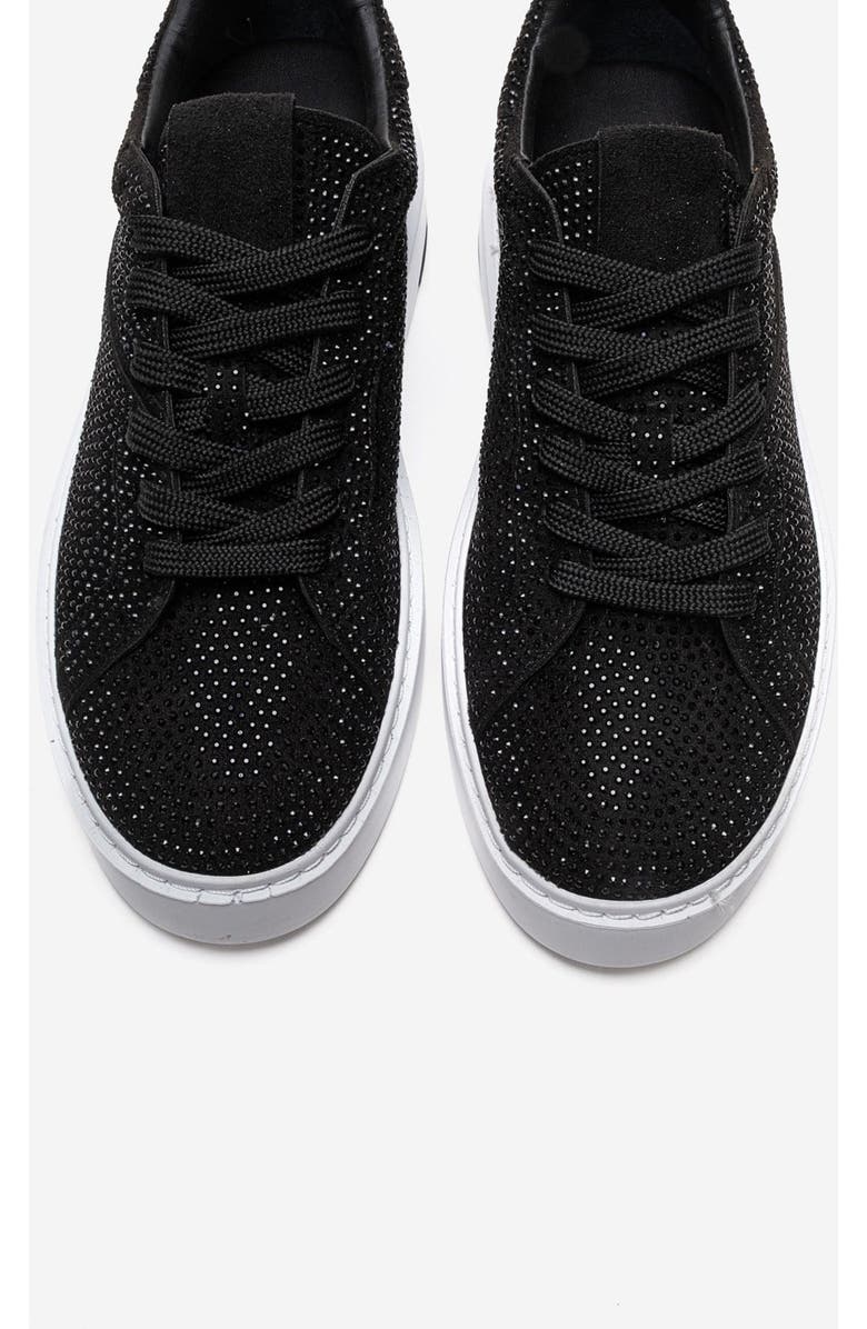 Prologue Shoes Berina Embellished Sneaker, Alternate, color, Black Suede