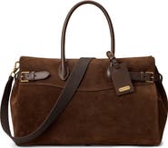 Ralph Lauren Purple Label Calfskin Suede Duffle Bag