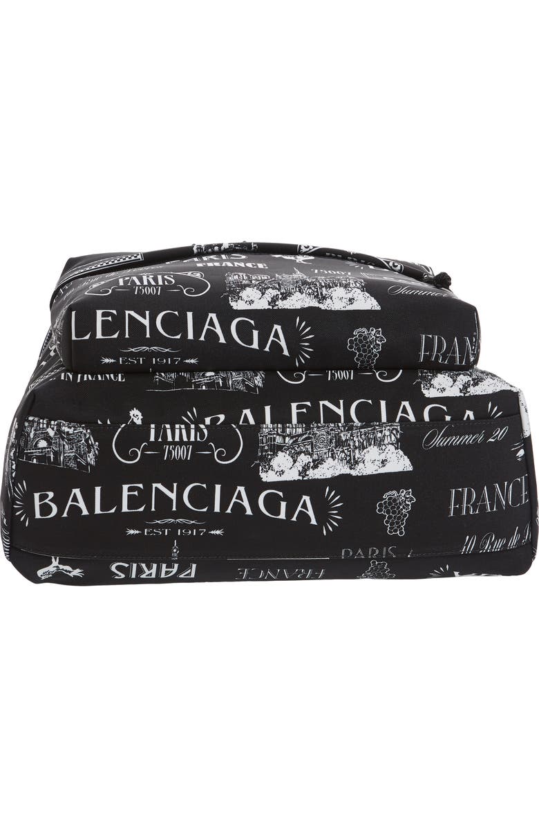 Balenciaga Wheel Allover Logo Backpack, Alternate, color,
