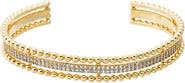 BY ADINA EDEN Beaded Multi Row Pavé Open Bangle