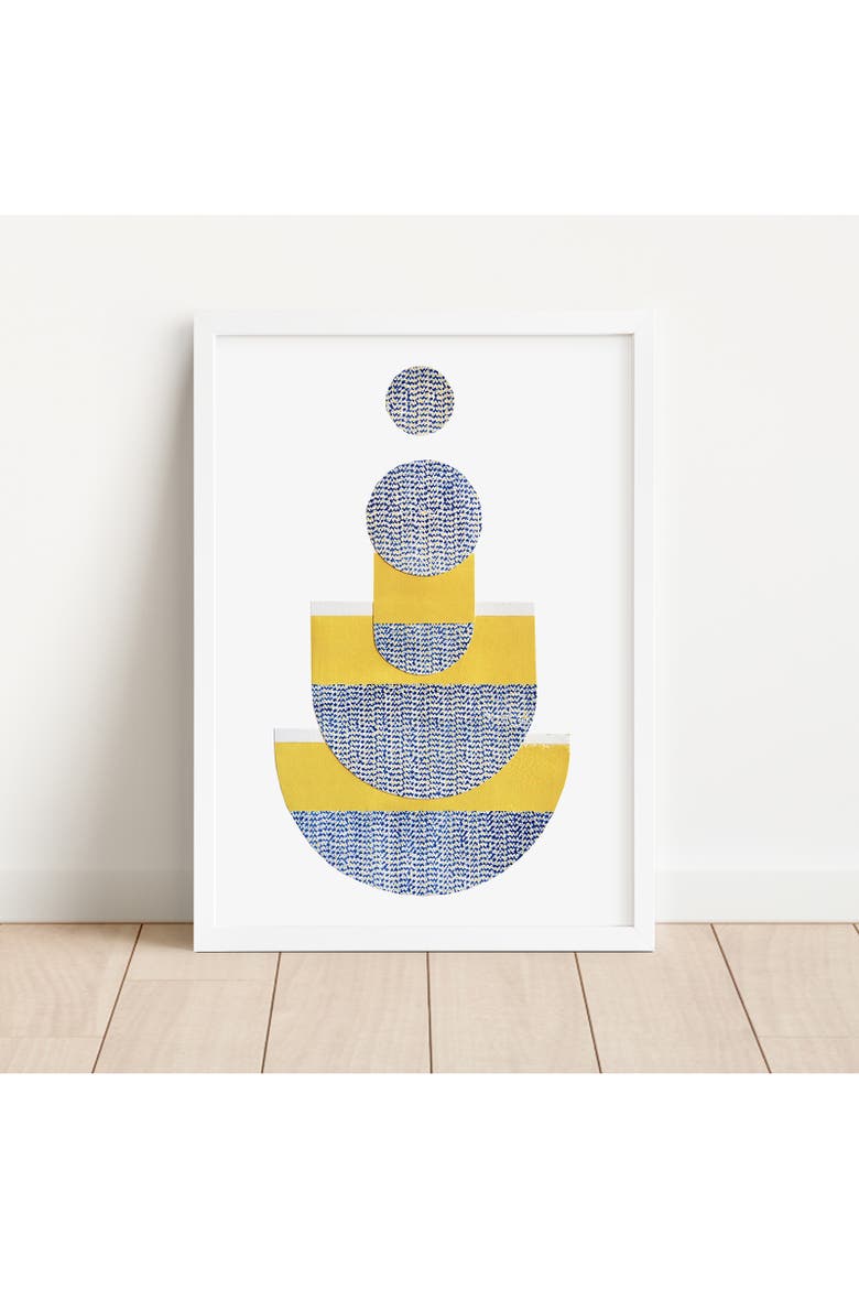 Nesting Small Framed Print, Alternate, color, Yellow
