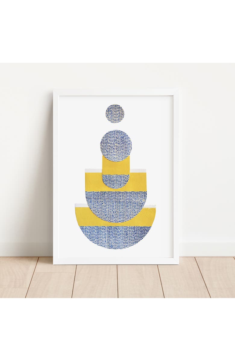Artxtiles Nesting Small Framed Print, Alternate, color, Yellow