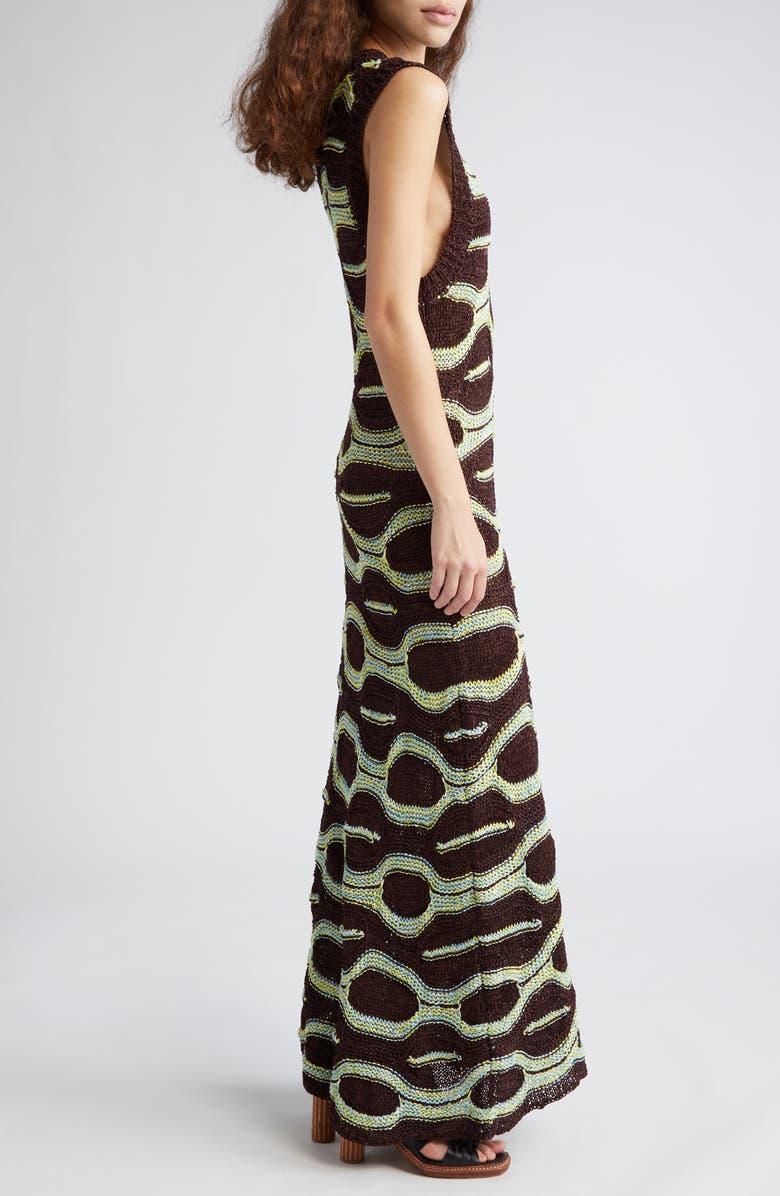 Ulla Johnson Arabella Abstract Print Sleeveless Maxi Sweater Dress, Alternate, color, 