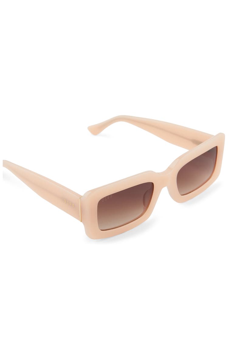 Indy 51mm Gradient Rectangular Sunglasses, Alternate, color, BROWN GRADIENT