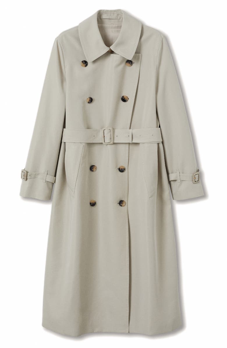 MANGO Double Breasted Trench Coat, Alternate, color,