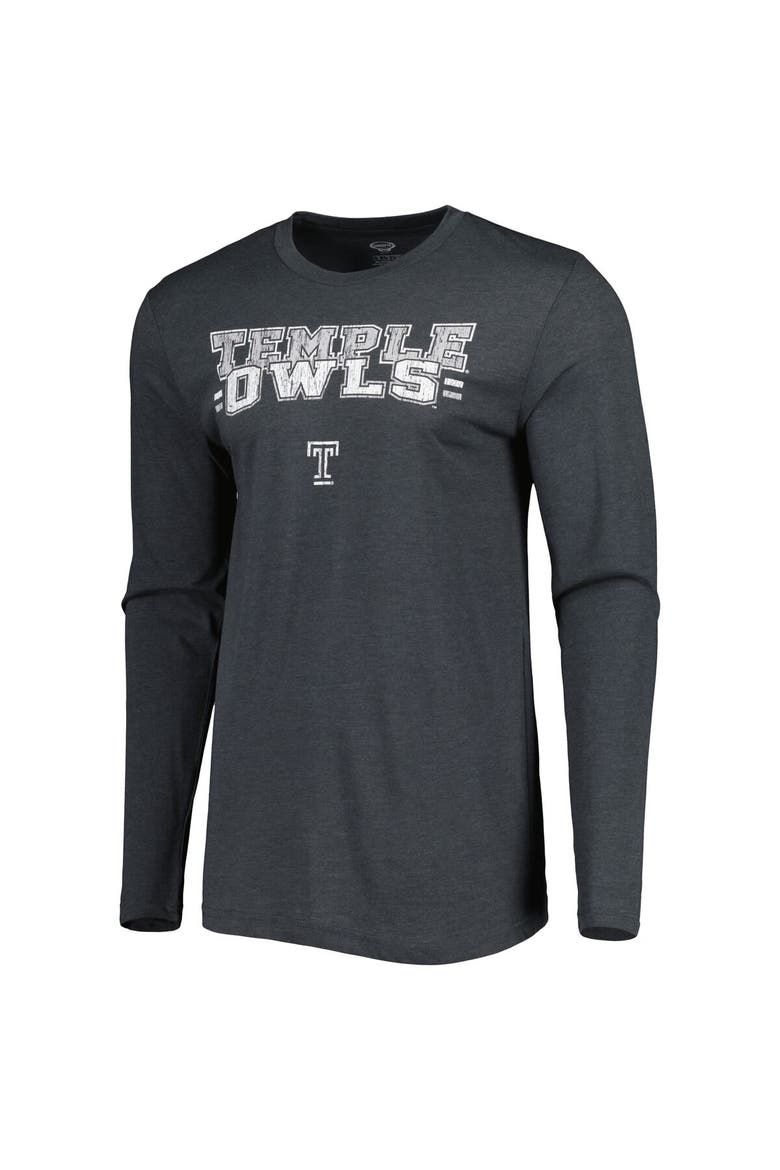 Men's Concepts Sport Cherry/Charcoal Temple Owls Meter Long Sleeve T-Shirt & Pants Sleep Set, Alternate, color, Maroon