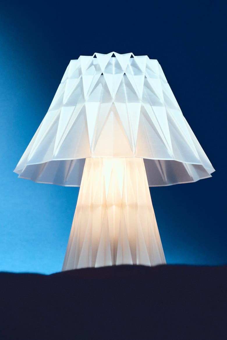 Cordless Mini Wavy Lamp, Alternate, color, Amber