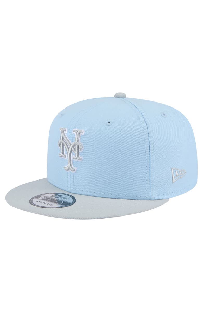 New Era Man's New Era Light Blue/Gray New York Mets 2-Tone Color Pack 9FIFTY Snapback Hat, Main, color, 