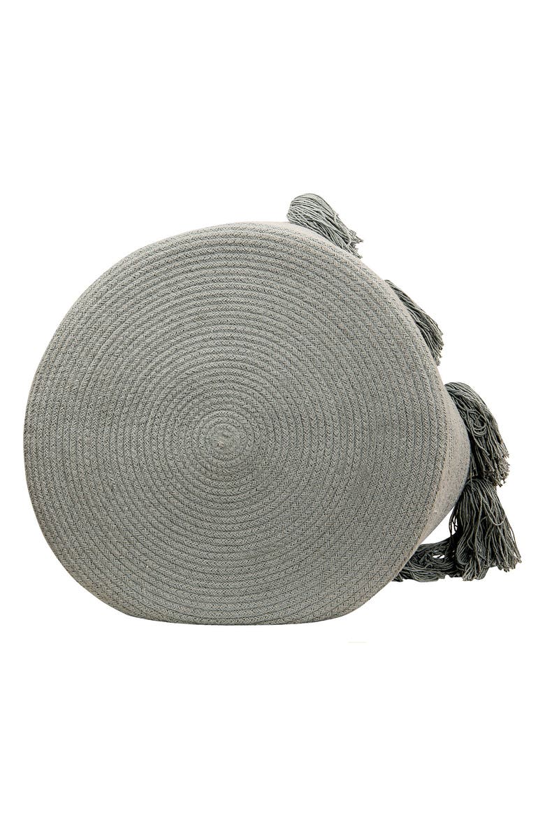 Lorena Canals Tassel Basket, Alternate, color, Light Grey