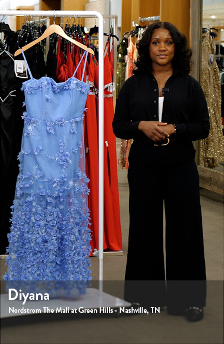 Audrey Floral Appliqué Cocktail Dress, sales video thumbnail