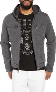 John Varvatos Hooded Denim Jacket