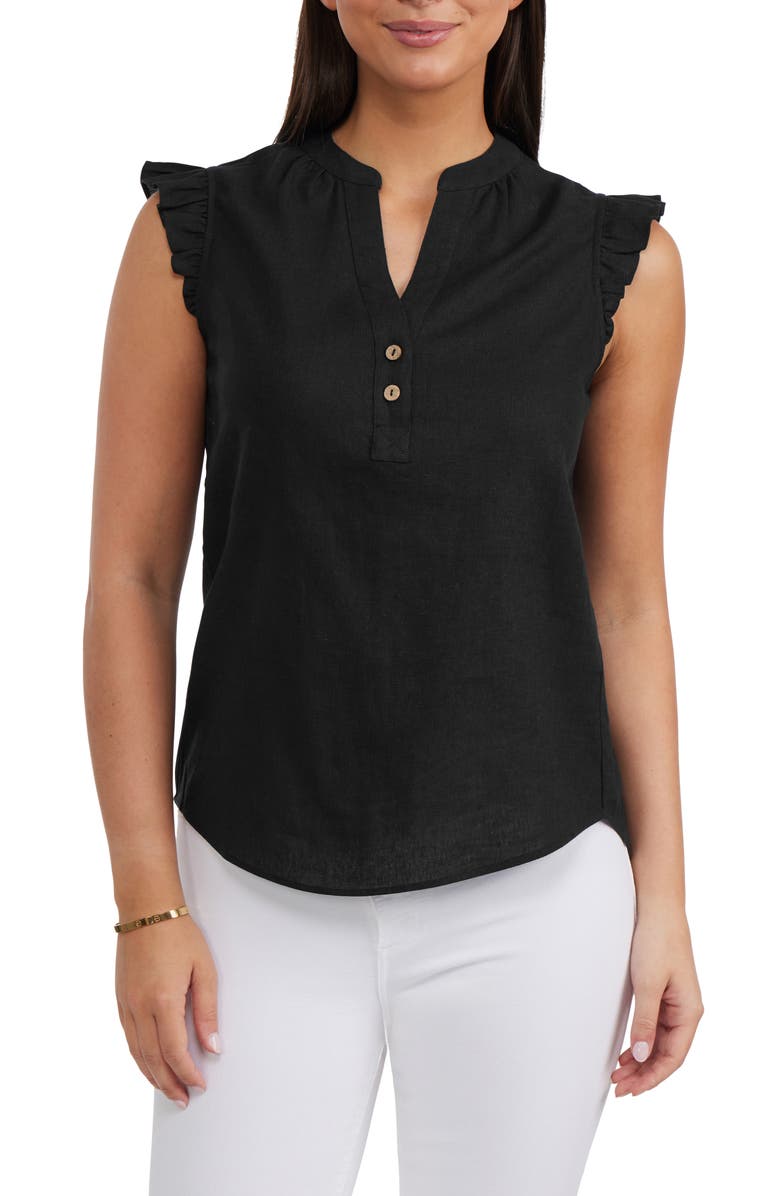 Ellen Tracy Flutter Sleeve Top, Main, color,