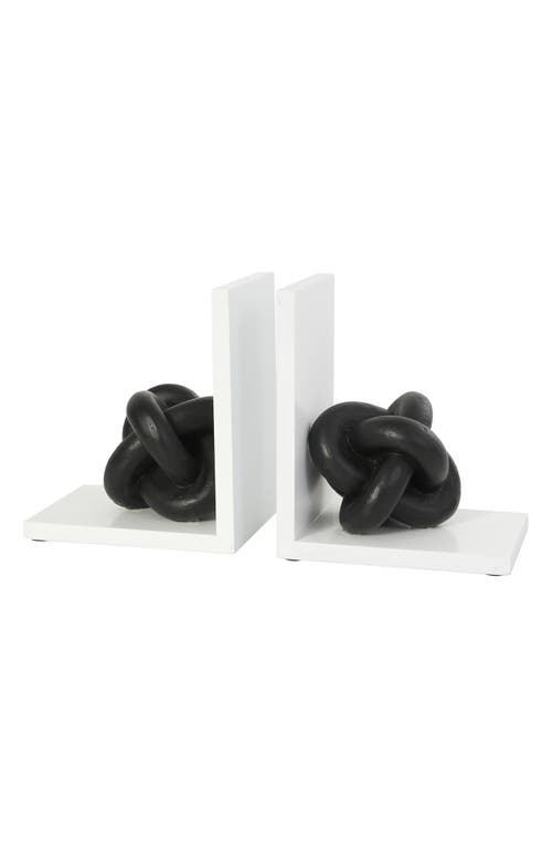 Uma Contemporary Set Of 2 Bookends In Black