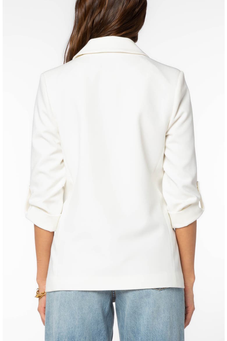 Lizzy Roll Tab Blazer, Alternate, color, WHITE