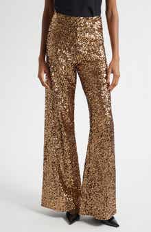 Alice + Olivia Athena Sequin Wide Leg Pants